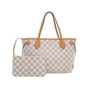Louis Vuitton Damier Azur White Neverfull Tote Bag